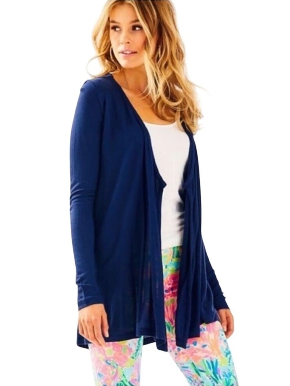 Lilly Pulitzer open front cardigan navy small